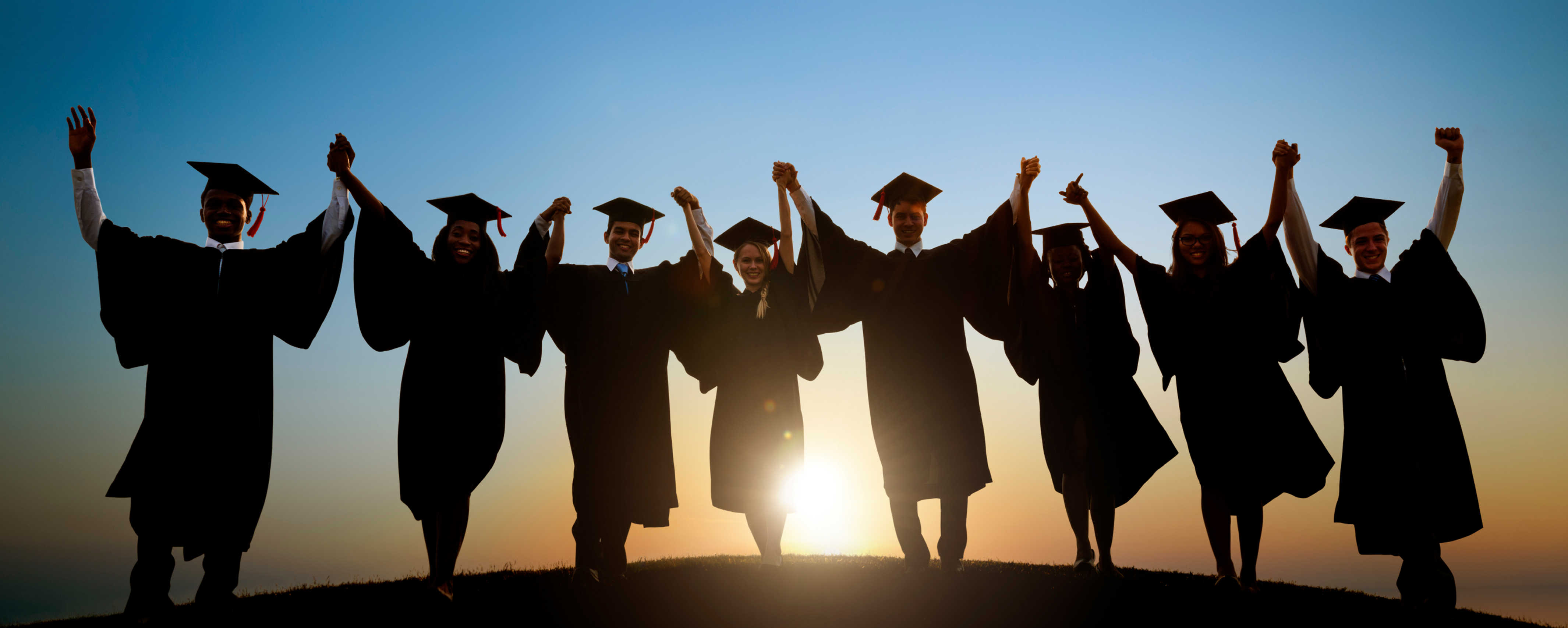 Group Of Diverse International Students Celebrating Graduation